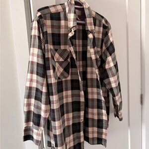 Plaid Button-Up Shirt
